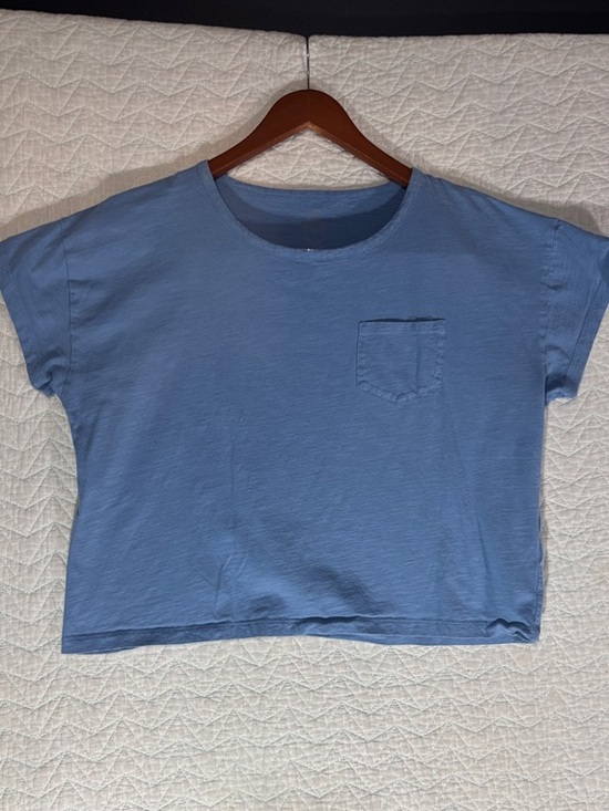 J. Crew Tops - J. Crew Light Blue Short Sleeve Pocket Tee